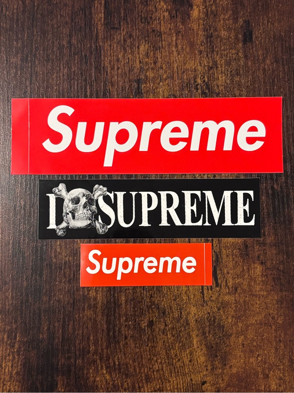 Supreme Skull Logo Design Sticker Decal Black White + Mini Red Box +Red Box Logo
